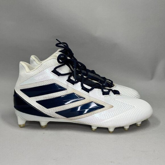 Adidas Freak‎ Carbon Football Cleats Men's Size 13 White Blue Mid Athletic Shoes - Picture 1 of 16